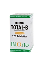 B-vitamin tabletter, Total B, Biorto